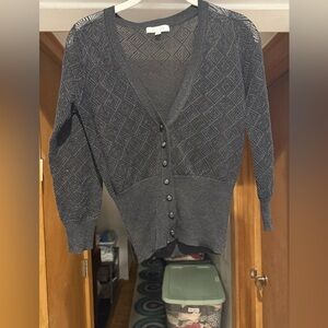 EUC vintage sparkly black netted sweater top super adorable and subtle sexiness